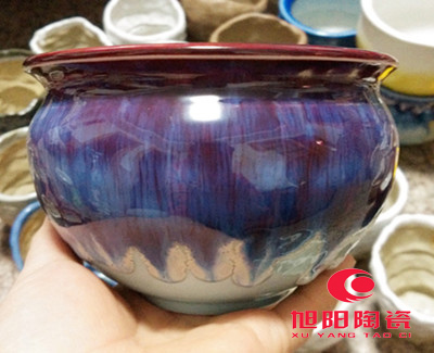 景德镇陶瓷小花盆 方寸之间，匠心独运的艺术与生机